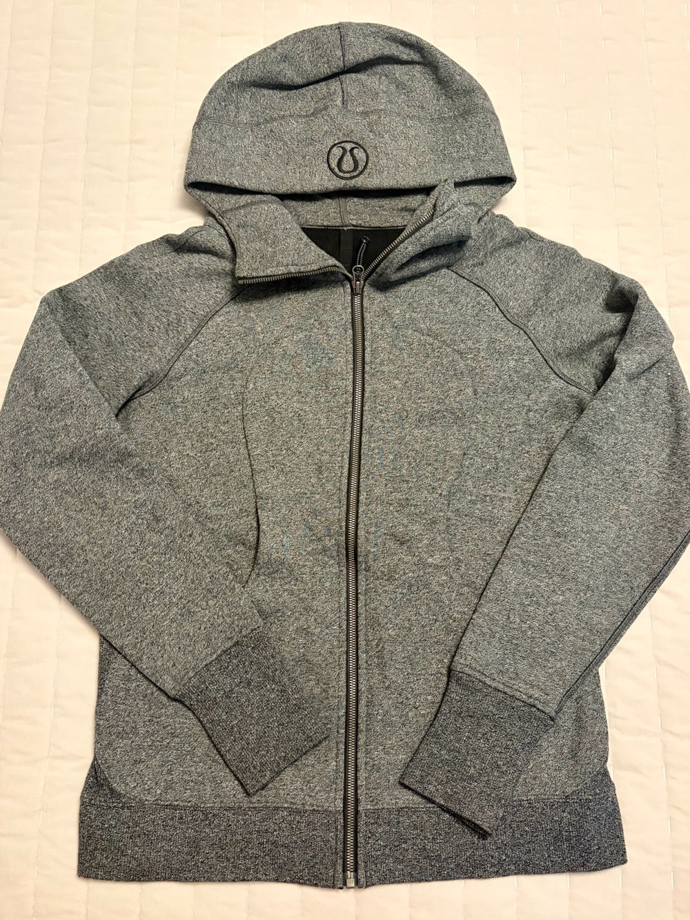 Lululemon Scuba Hoodie Full Zip Heathered Medium Grey Size 10